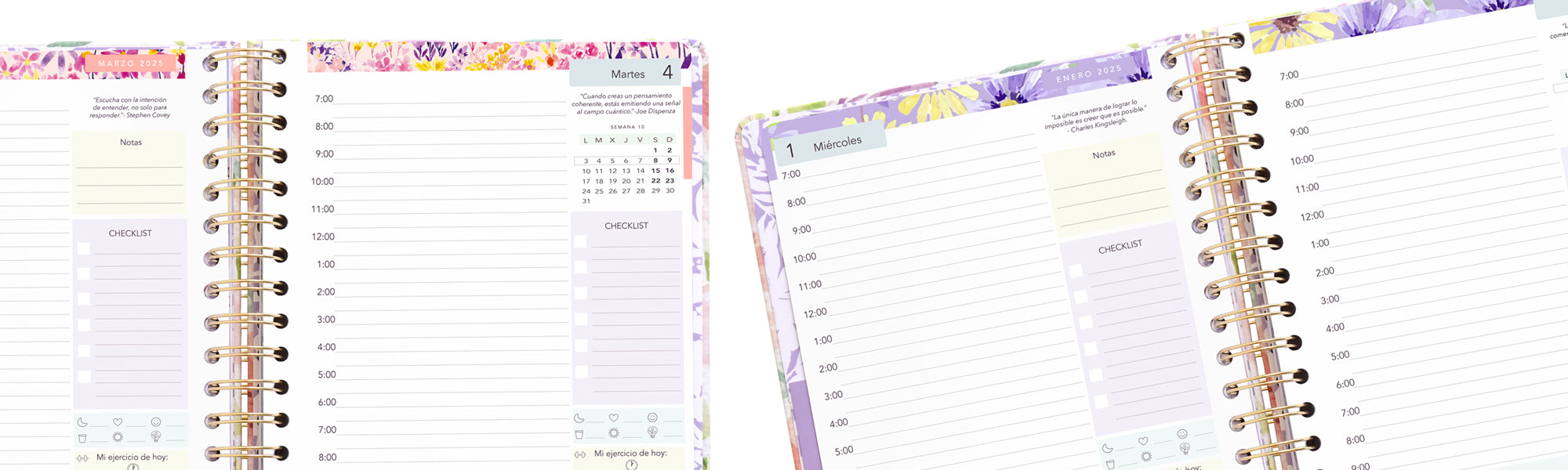 opcion diaria dia pagina horas 2025 agenda regalo regalar