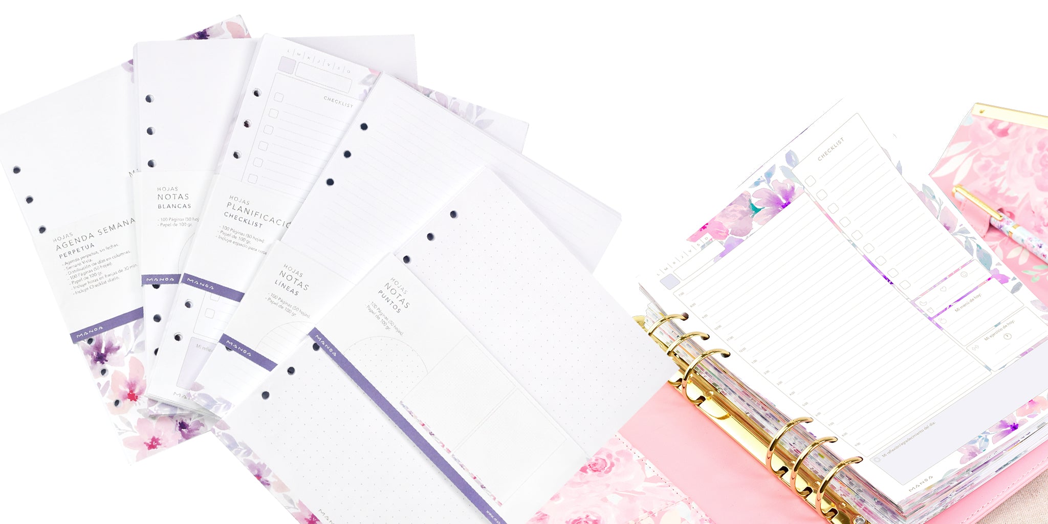 Hojas para Planner y Cover MANOA®